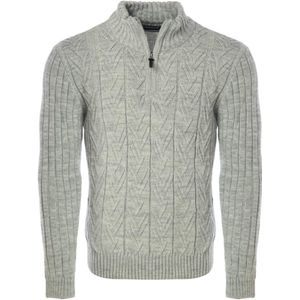 Carisma Heren Trui Opstaande Kraag Gebreid Motief Grijs 7965 - XXL