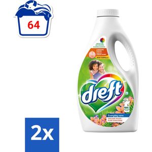 Dreft - Vloeibaar Wasmiddel - Gekleurde Was - Amazone Regen - 32 Wasbeurten - Voordeelverpakking - 2 stuks