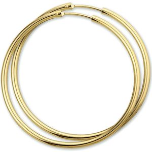 YO&NO - Oorbellen - Goud - Oorringen - Ronde Buis - 1.8mm - 40mm - Sieraden vrouw - Heren - 14k - 585 Goud