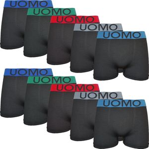 Uomo 10-Pack Heren Boxershort microfiber - 9203 - M/L - Zwart