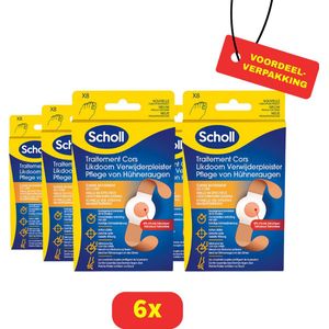 Scholl Likdoorn Verwijderpleisters - 6 x 8 stuks Voordeelverpakking - Omdoos