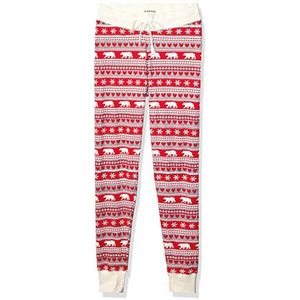 Gezellig Dames Pyjamaset met Fair Isle Beren en Zwarte Mossen