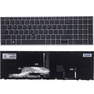 Notebook Toetsenbord geschikt voor o.a. HP Zbook 15-G5/G6 / 17-G5/G6 Series - P/N: L12765-032