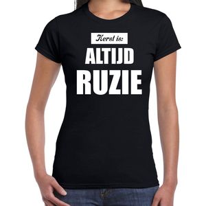 Zwart fout Kerstshirt / t-shirt - Kerst is altijd ruzie - dames - Kerstkleding / Christmas outfit XXL