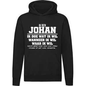 Johan | verjaardagkado | verjaardag kado | cadeau | grappig | jarig | Unisex | Trui | Sweater | Hoodie | Capuchon | Zwart