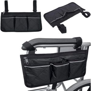 Rolstoeltas Geschikt voor rolstoelen, elektrische scooters, rollators, etc. (zwart)