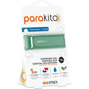 Para'kito - Anti-muggen armband - Volwassenen - Kaki - Oplaadbaar - Hervulbaar