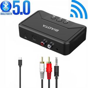 DrPhone DBR2 Draadloze Bluetooth 5.0 Audio Ontvanger met 3.5mm jack/ RCA / AUX / SPDIF Optische - HiFi Stereo Adapter - Zwart