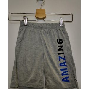 Jongens korte broek Amazing grijs Maat 122/128
