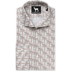 GENTS - Blumfontain bloemprint rozegroen - Katoen - Rozegroen - Maat EU38/S