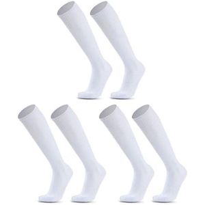 3 Paar Witte Voetbalsokken voor Kinderen - Ademend en Comfortabel