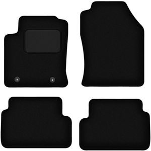 Zwarte veloursmatten voor: Ford Focus MK1 (vóór de facelift) hatchback, sedan, stationwagen (1998-2001)