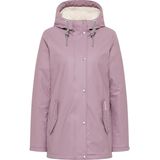 myMo - Regenjack - Grijs - Met Geweven Bontvoering - Keepudry