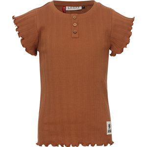 Looxs Revolution 2411-7433 Tops & T-shirts Meisjes - Shirt - Bruin - Maat 110