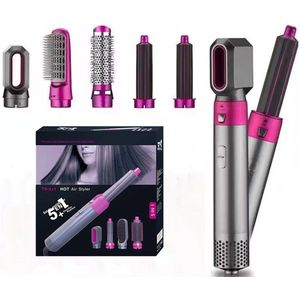 Hot Air Styler Set - Wit - Multistyler - Krultang - Föhn - 5 in 1 styler - warme luchtborstel - Kort en langhaar