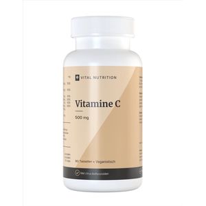 Vital Nutrition Vitamine C 500 mg - Met citrus bioflavonoïden - Goed opneembaar - Synergetische formule - 90 tabletten