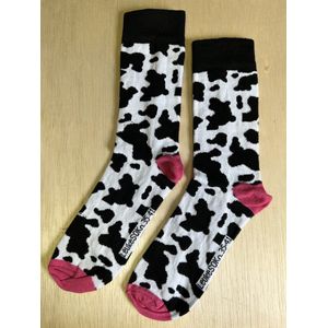 SOKn. Trendy sokken *KOEIENVLEKKEN* maat 35-41 (ook leuk om kado te geven !)