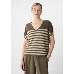 comma - Gebreide Trui - Lichtgewicht - V-halslijn - Korte Mouwen