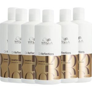 Wella Oil Reflections Luminous Reveal Shampoo 500ml - 6 Stuks - Voordeelverpakking