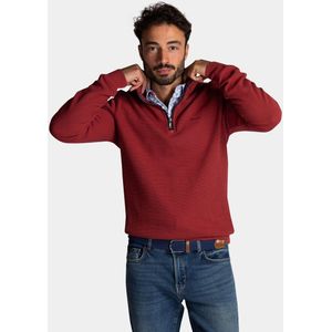 NZA - Rode katoenen half zip sweater
