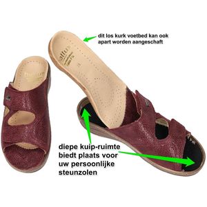 Fidelio Hallux -Dames - bordeaux - slippers & muiltjes - maat 35
