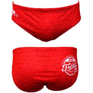 Turbo Plain Zwemslip Rood S Man