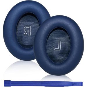 Allecto Plus - Vervangende oorkussens voor draadloze hoofdtelefoon - Geluidsabsorberende oorkussens - Hoogwaardig proteïneleer - Maanblauw