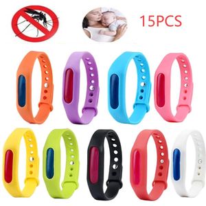 15 Stuks Anti-Muggen Armband – Muggenwerende Polsband met Capsule – Waterdichte Insectenwerende Armband voor Kinderen & Volwassenen – Tegen Muggen & Insecten – Outdoor & Vakantie