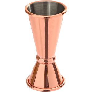 Japanese Jigger - Barmaatje - Cocktail maatbeker - Сocktailmaatje - Roestvrij staal (20/40 ml), koper optiek