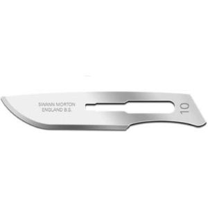 Swann Morton Skalpelmesjes no. 10 /100 st. Swann Morton Niet steriel RVS