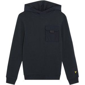Lyle & Scott - Ripstop Pocket Hoodie zwart - Zwart - Maat 104