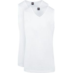 Suitable - Viless T-Shirt Mouwloos Wit 2-Pack - Heren - Maat XL - Modern-fit