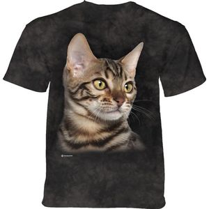 T-shirt Striped Cat Portrait M