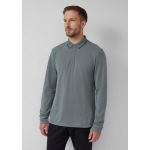 s.Oliver - Polo-Shirt - T-shirt - Lange Mouwen - Tweekleurig Piqué Katoen