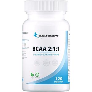 BCAA tabletten 2:1:1 - Aminozuren - 120 vegan tabletten | Muscle Concepts