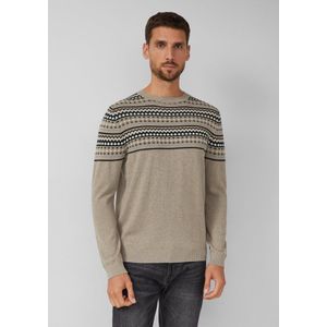 Gebreide Trui - Traditioneel Noors Patroon - Regular Fit - Katoen