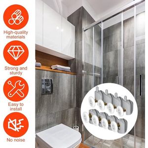 Douchecabine wielen 23 mm - 8 stuks met deksels - anti-roest douchedeurrollen - badkamerreserveonderdelen - glazen douche schuifdeuren - douchedeuren