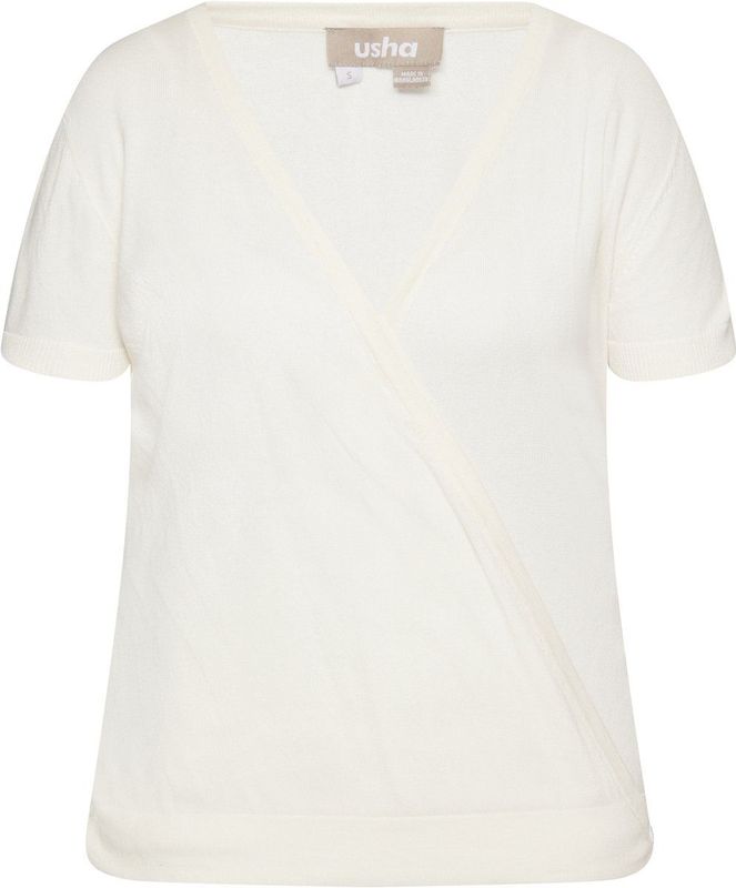 usha - Gebreide Trui - V-Ausschnitt - Katoenmix