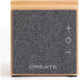 CRETAE - SPEAKER MINI PRO BAMBOO - Bluetooth Speaker - Bamboe - Met Smartphonehouder
