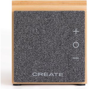 CRETAE - SPEAKER MINI PRO BAMBOO - Bluetooth Speaker - Bamboe - Met Smartphonehouder