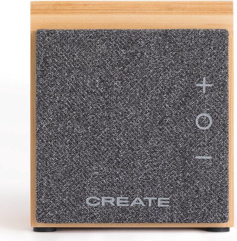 CRETAE - SPEAKER MINI PRO BAMBOO - Bluetooth Speaker - Bamboe - Met Smartphonehouder