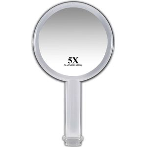 Gérard Brinard handspiegel acryl spiegel transparant - 5x vergroting - Ø13cm - make up spiegel