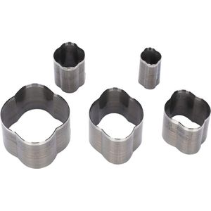 5 Stks Holle Lederen Stansen - Geometrische Cloud Vorm - Lederen Punch Tool Kit .