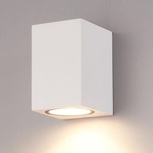 HOFTRONIC™ LED Wandlamp Wit met 5W Dimbare GU10 spot - IP44 - 2700K Warm Wit Licht - Marion - Geschikt voor Binnen en Buiten