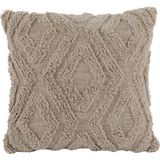 Tiseco Home Studio - Sahara - Sierkussen - Taupe - 45 x 45 cm