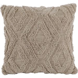 Tiseco Home Studio - Sahara - Sierkussen - Taupe - 45 x 45 cm