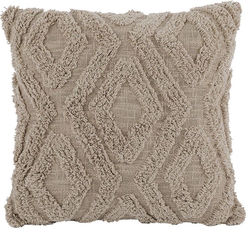 Tiseco Home Studio - Sahara - Sierkussen - Taupe - 45 x 45 cm