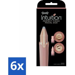 Wilkinson Sword - Trimmer - Intuition Perfect Finish Facial Duo - Gezicht - 1 scheerapparaat - Voordeelverpakking - 6 stuks
