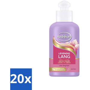 Andrélon – Leave-In Crème – Levendig Lang – 200 ml - Bulkverpakking - 20 stuks