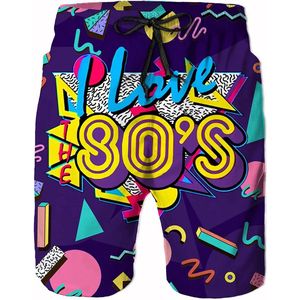 Back to the Eighties zwembroek - Zwembroek - Short - Zomer - 80s - Inclusief zakken - Grappige leuke zwembroek